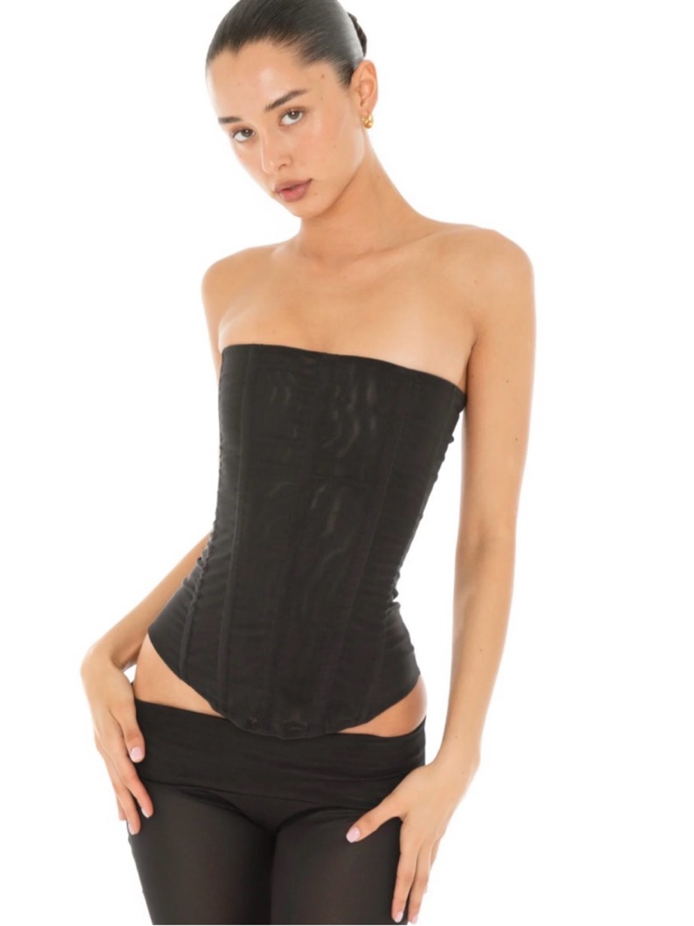 ARE YOU AM I Sunniva Corset in Black | Size 4 | NWT